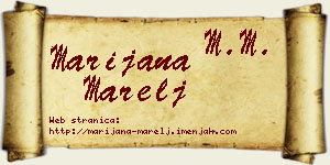 Marijana Marelj vizit kartica
